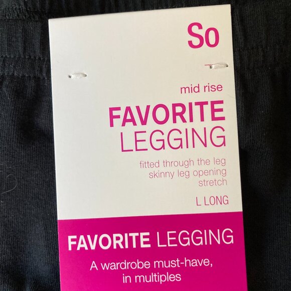 *NWT* Extra-Long Black Leggings L - Picture 2 of 2